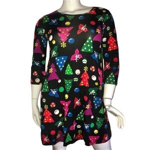 Dress Works Christmas tree print dress